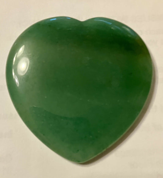 #2250 2" green aventurine heart