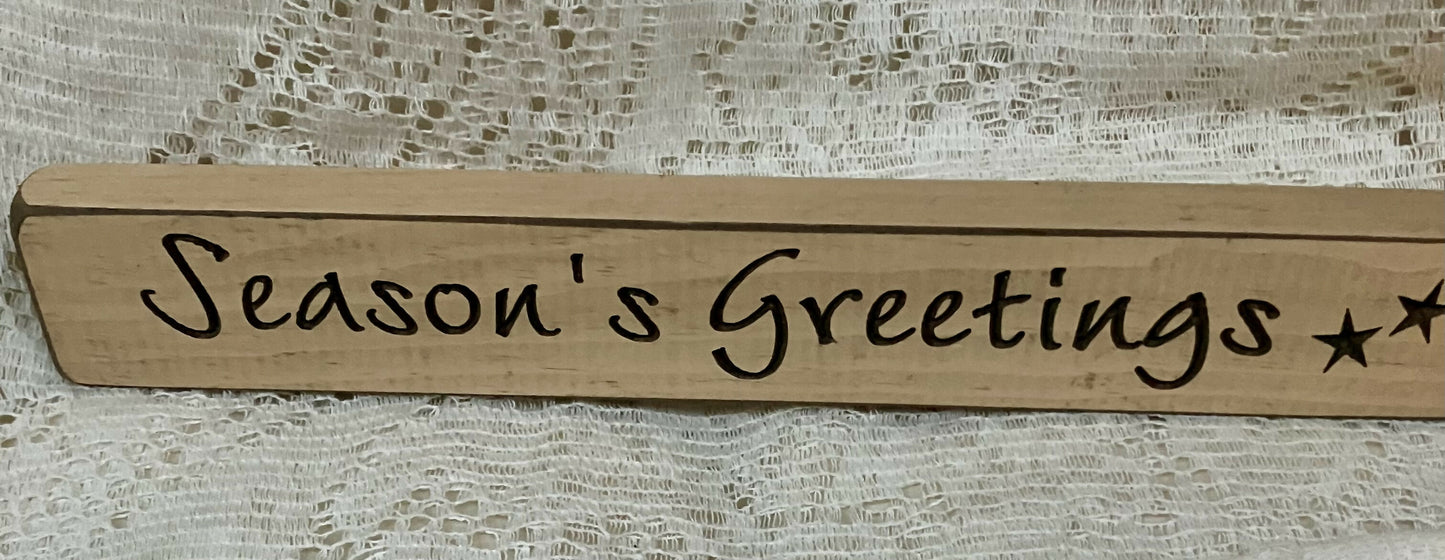 Season greetings block sign #2321