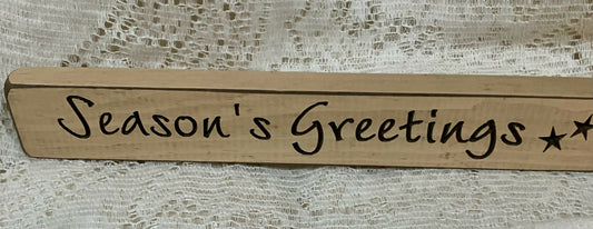 Season greetings block sign #2321