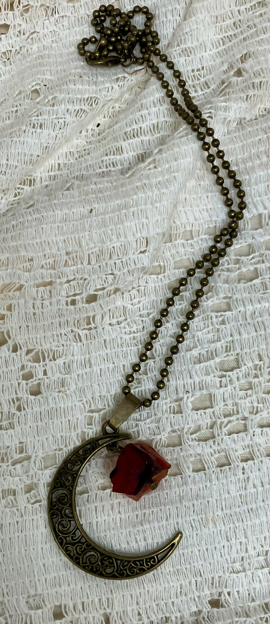 #558 crescent moon necklace