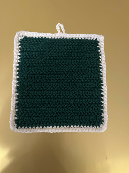 Crocheted Red/Green Pot Holder