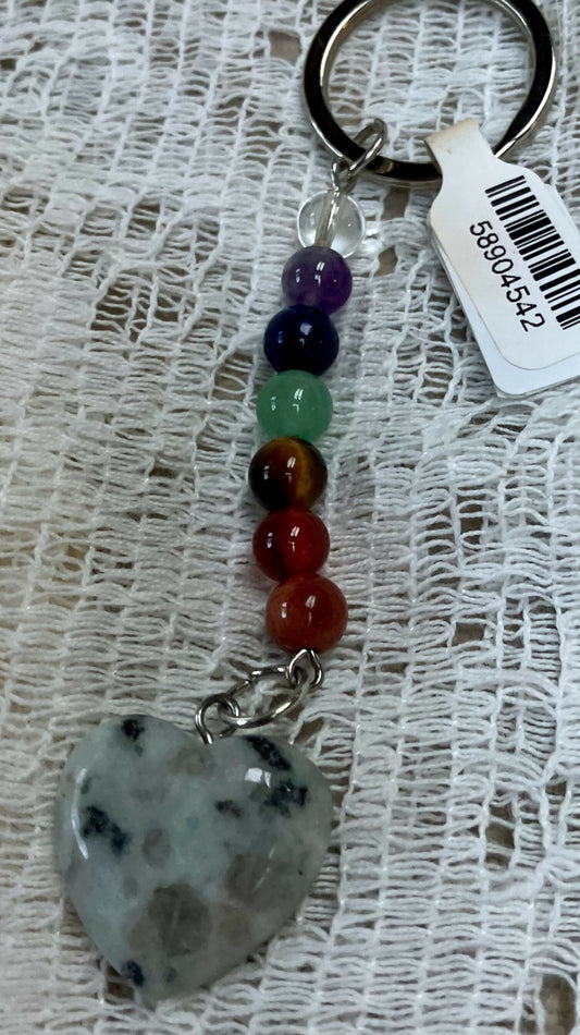 #3214 Crystal heart keychain
