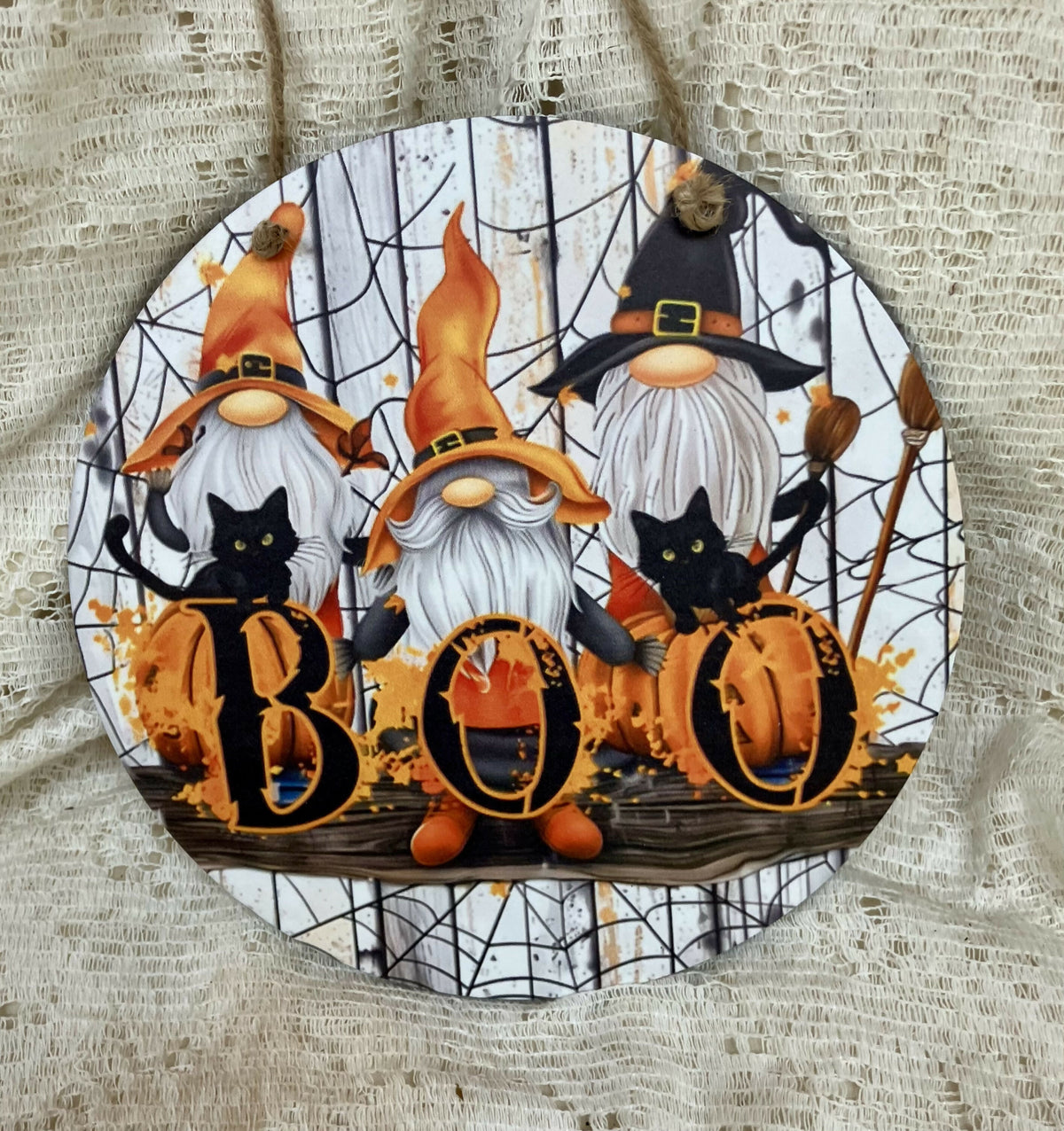 #2455 gnome boo wall hanger