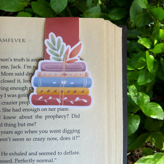 Stack of Books Magnetic Bookmark