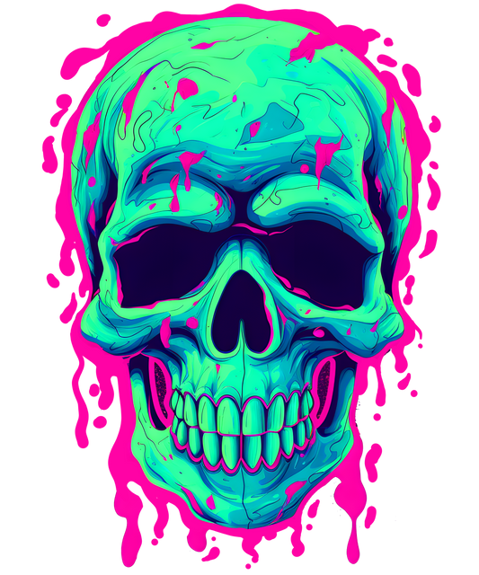 Neon Skull Decal