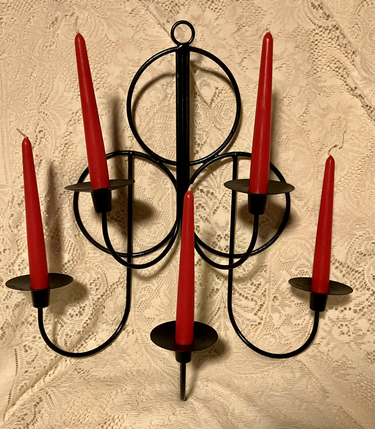 #3316 Black Candle Chandelier
