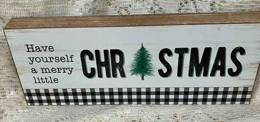 Merry Christmas block sign #2819