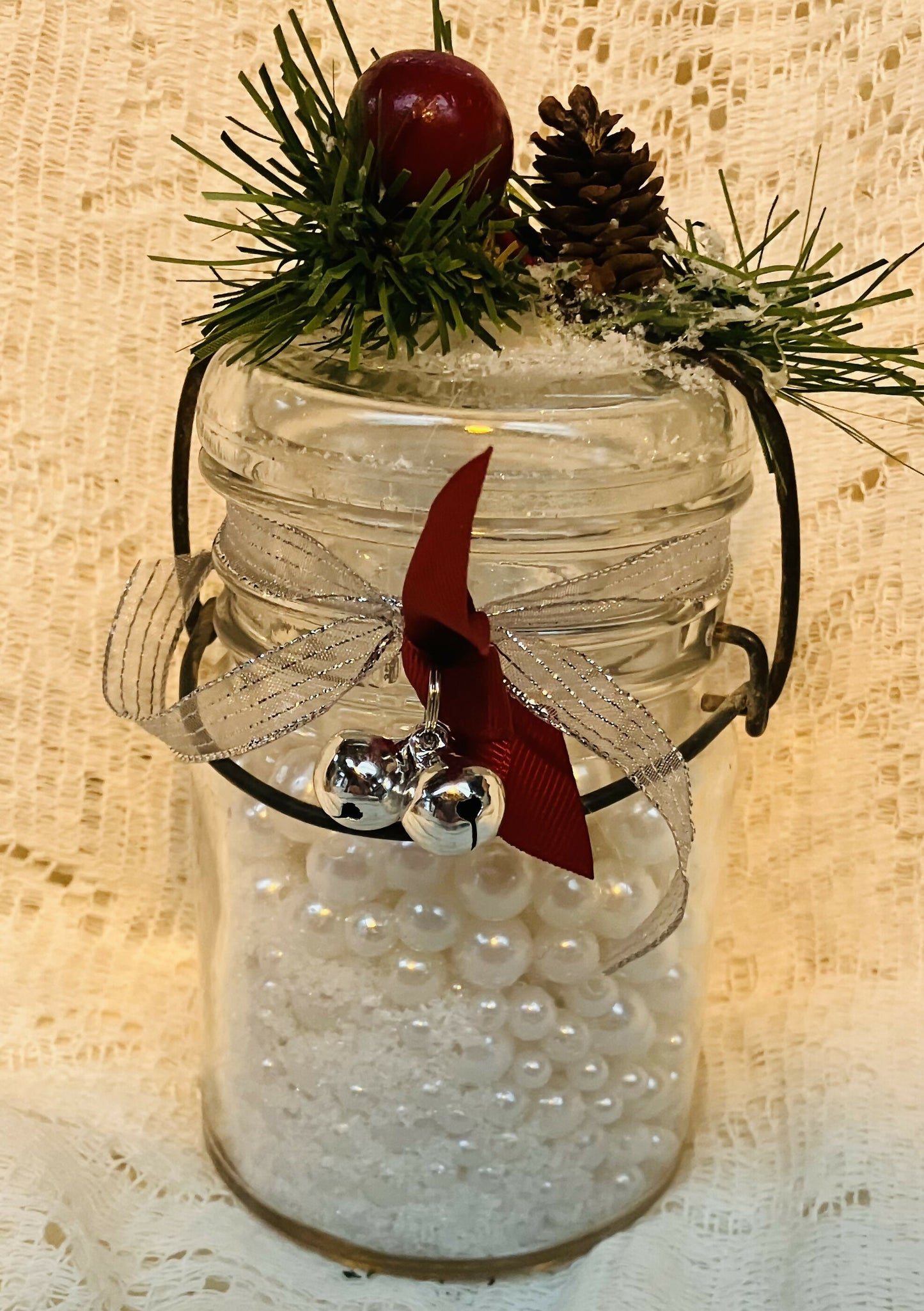 Christmas jar decor #276