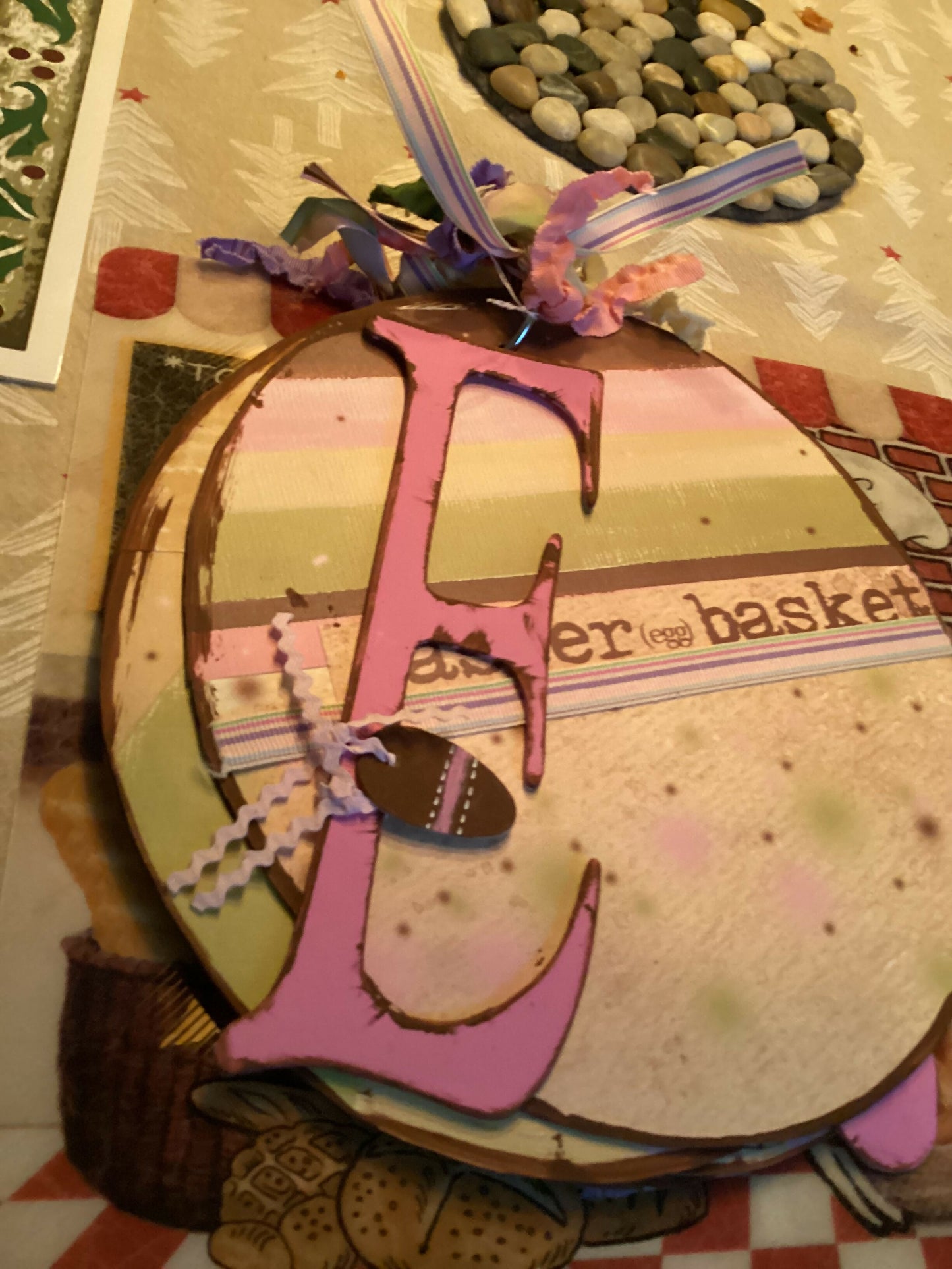 Egg shaped Easter scrapbook