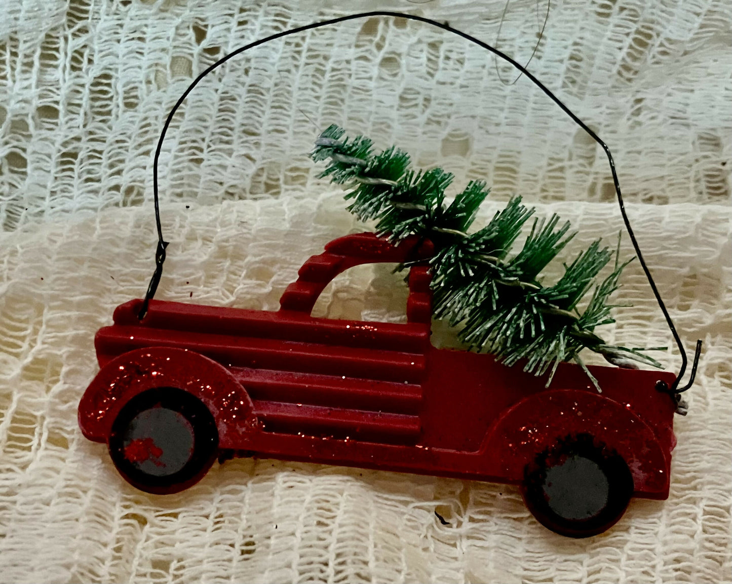 Red truck mini ornament #1953
