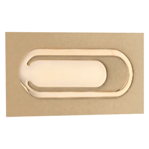 1" x 2 1/2" Gold Plated Bookmark