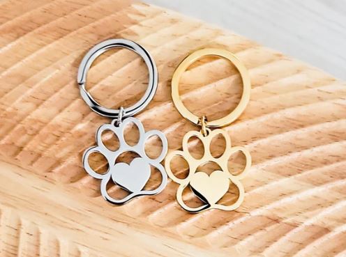 Paw Print Keychain