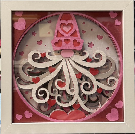 3D Valentines Gnome Shadowbox