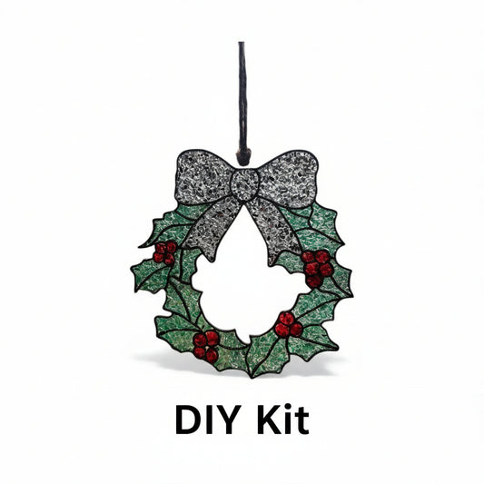DIY Kit - Christmas Wreath Tree Sun Catcher