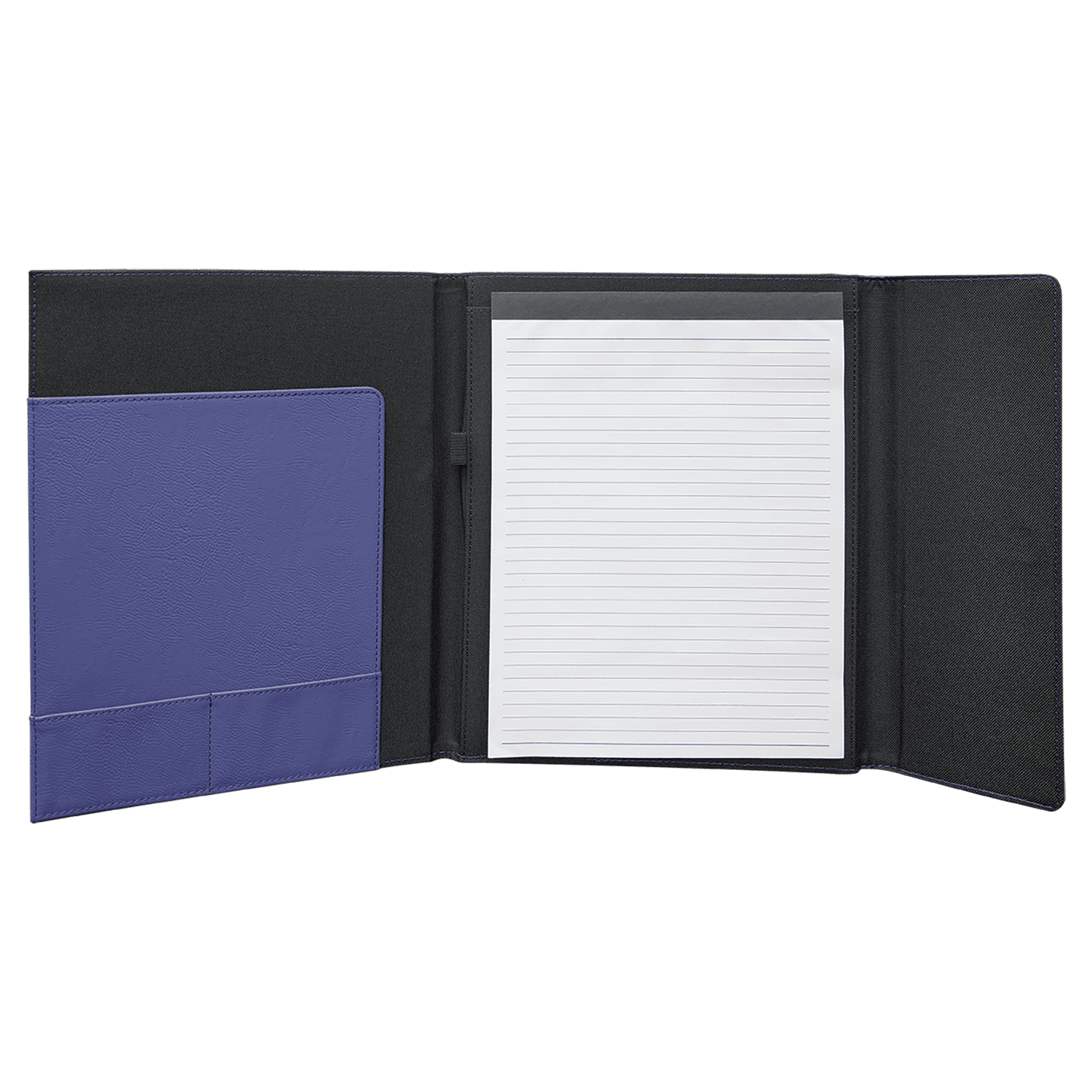 9 1/2" x 12" Laserable Leatherette Canvas Portfolio with Notepad
