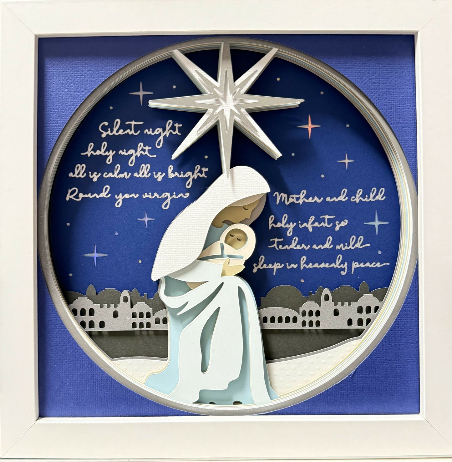 3D Layered Silent Night Shadowbox