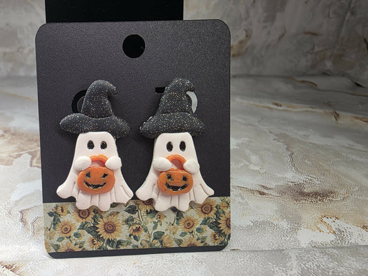 Witch Ghost Stud Earrings