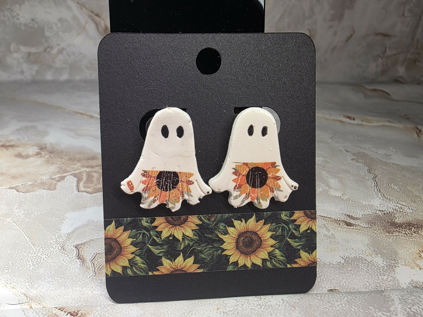 Small Sunflower Skirt Ghost Earrings