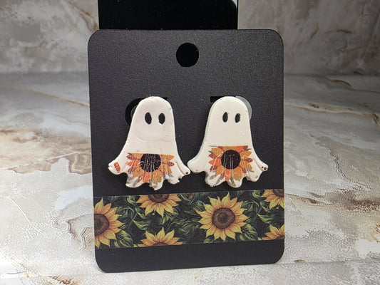 Small Sunflower Skirt Ghost Earrings