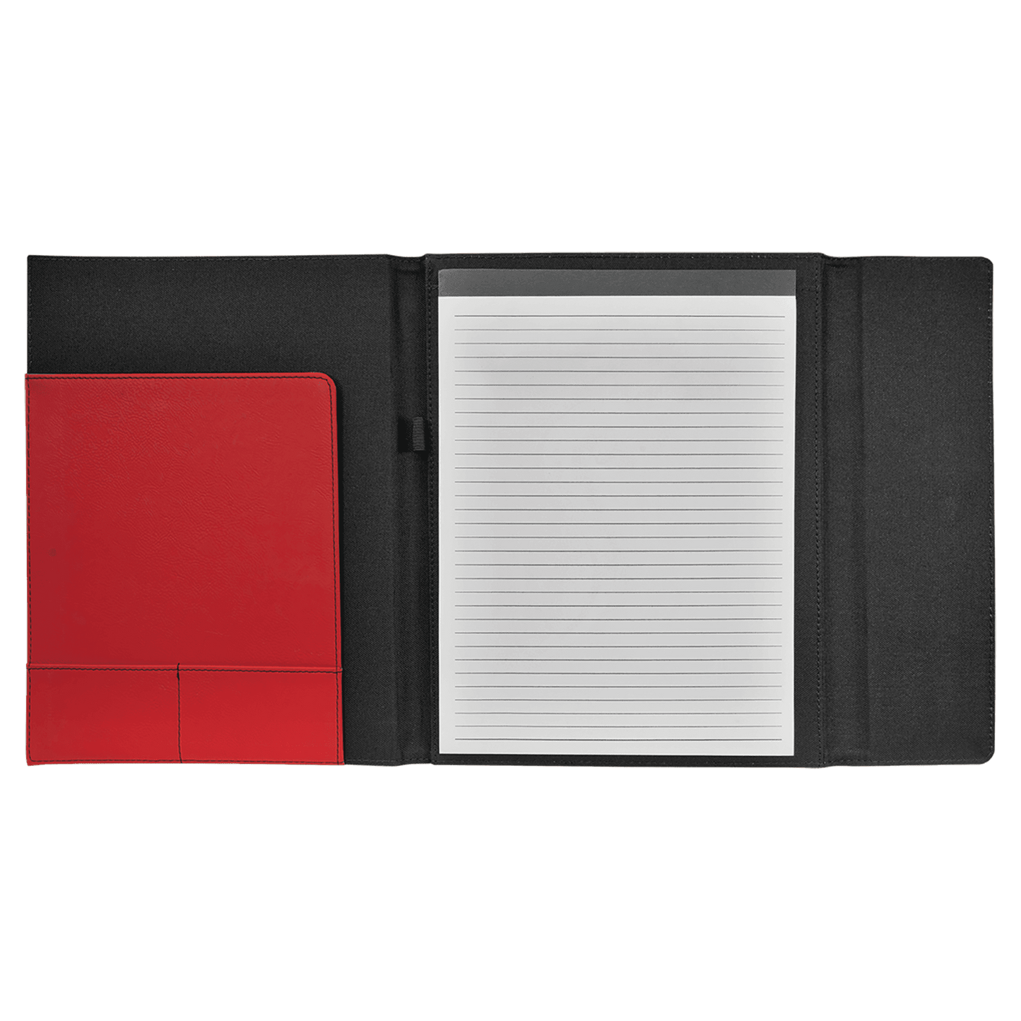 9 1/2" x 12" Laserable Leatherette Canvas Portfolio with Notepad