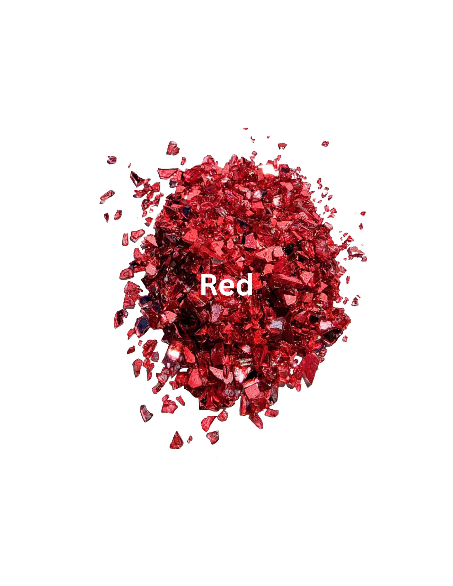 Red - Stained Crush Glass