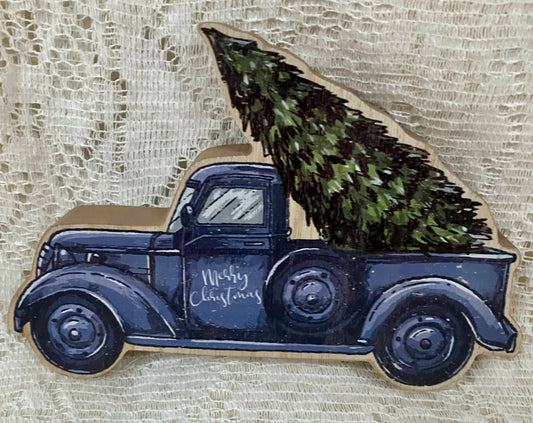 Blue truck chunky sitter #2670