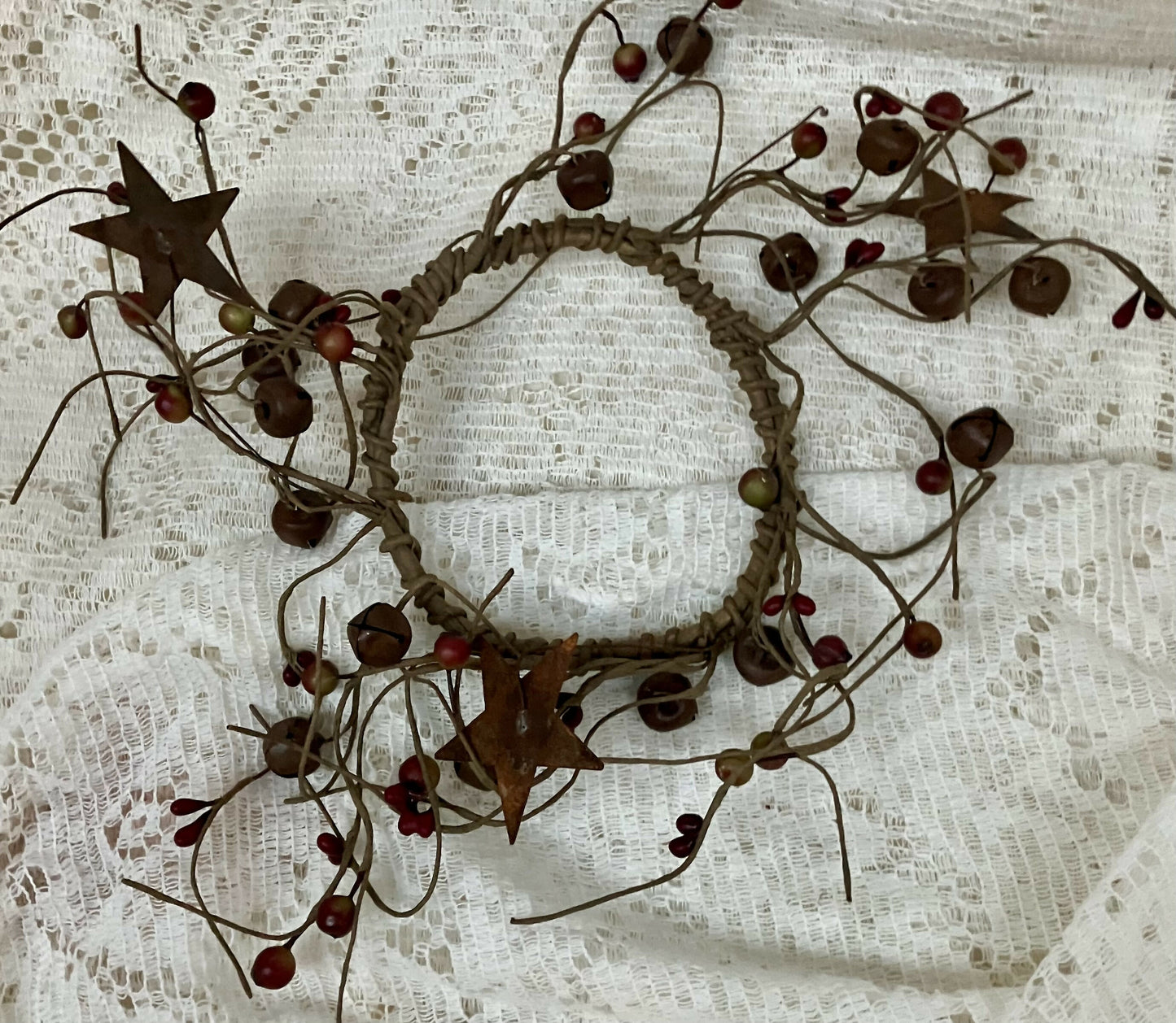 Bell & star candle ring #2519