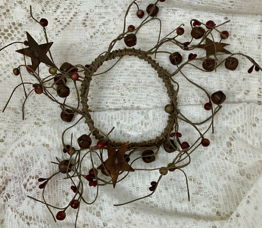 Bell & star candle ring #2519