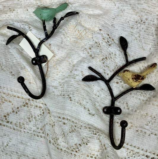 #9 Set of 2 cast iron bird wall decor