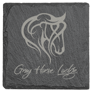 Slate Coaster - Engraved with New Ross Logo