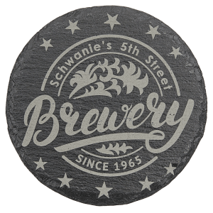 Slate Coaster - Engraved with New Ross Logo