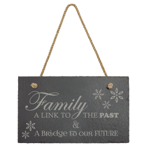 Rectangle Slate Decor with hanging string - Engraved with your design
