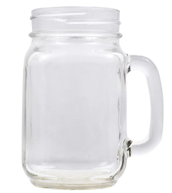 16oz mason jar mug with handle - your engraved design