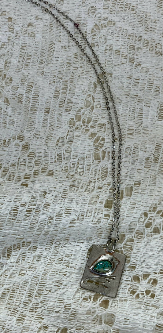 #1784 Sand bird necklace