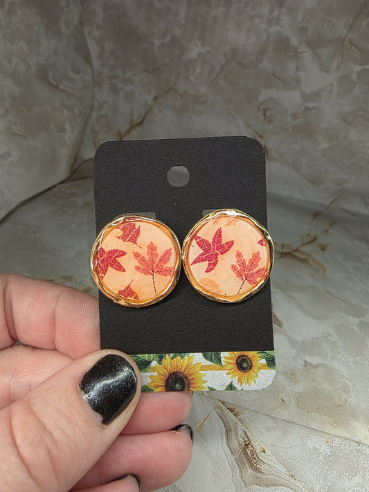 Autumn Leaves Stud Earrings