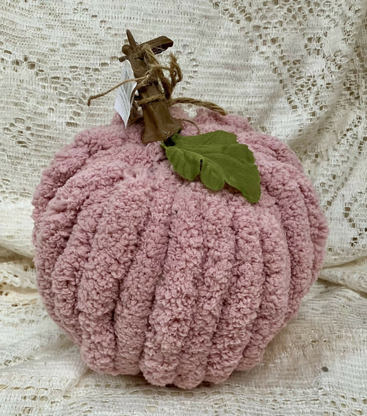 #1505 Handmade chunky yarn pumpkin