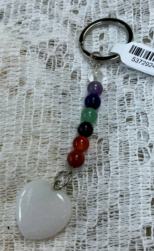 #3214 Crystal heart keychain