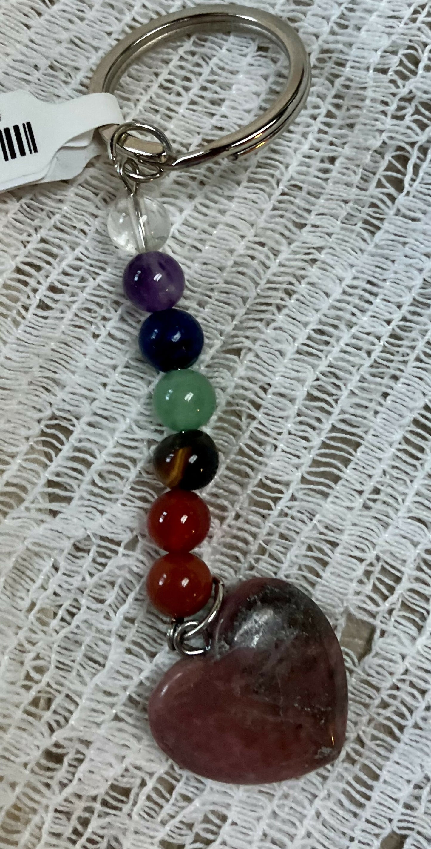 #3214 Crystal heart keychain