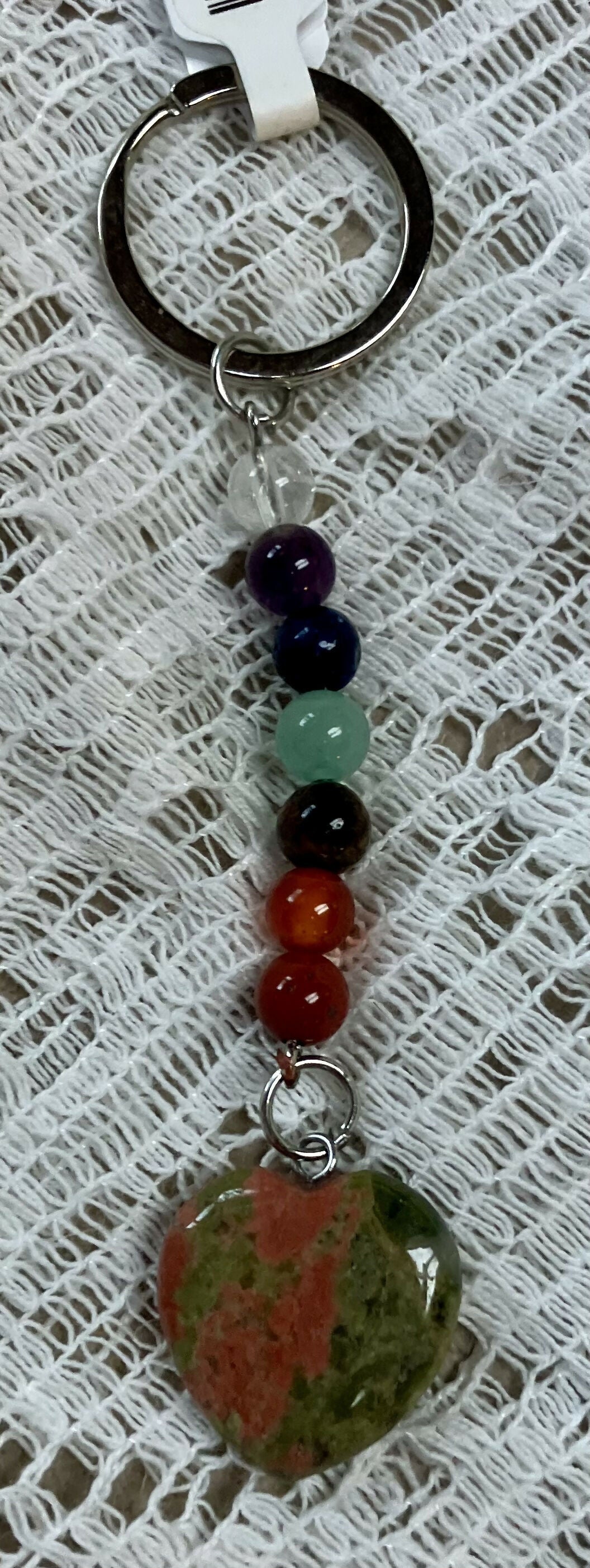 #3214 Crystal heart keychain