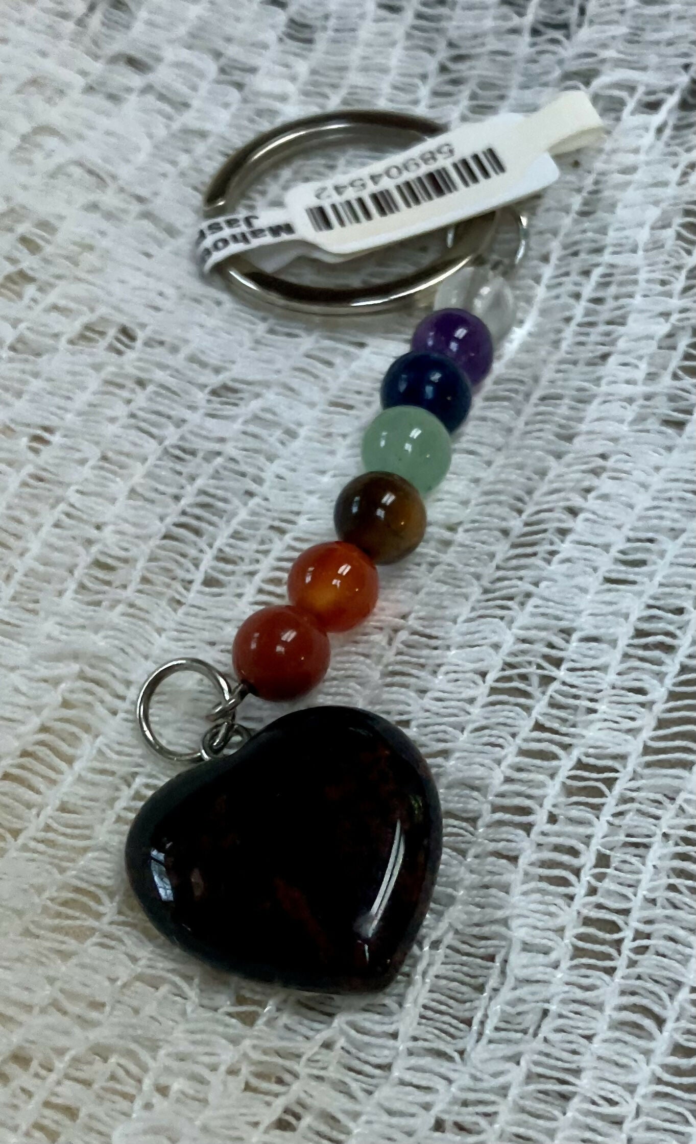 #3214 Crystal heart keychain