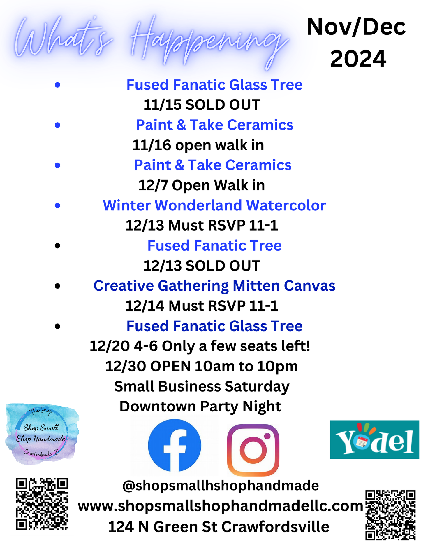 Upcoming Class Information