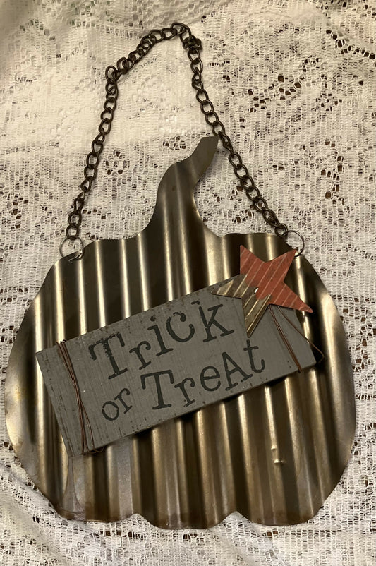 Trick or treat pumpkin decor #2567