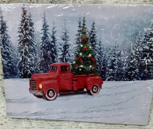 Lighted red truck picture #2358