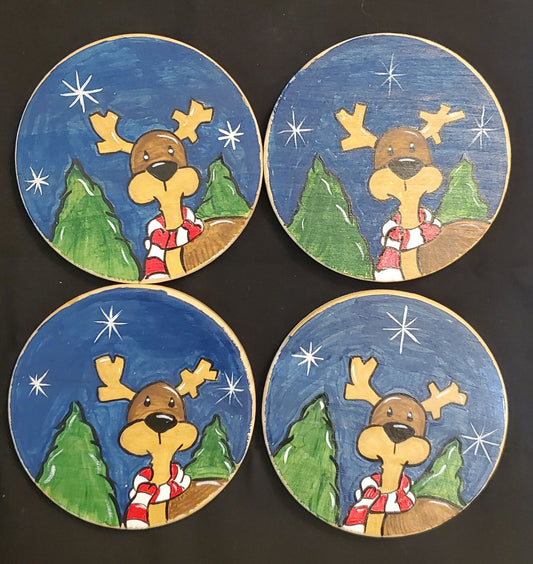 reindeer coasters