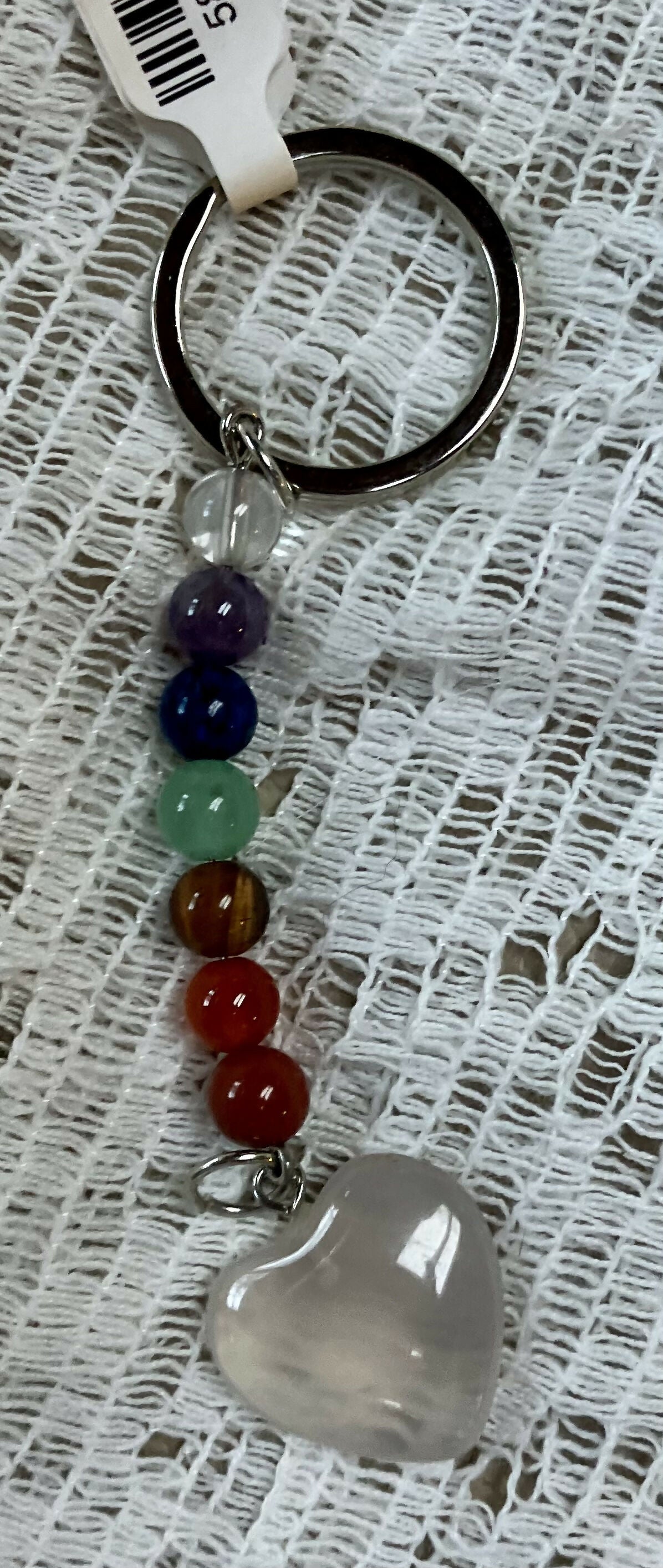 #3214 Crystal heart keychain