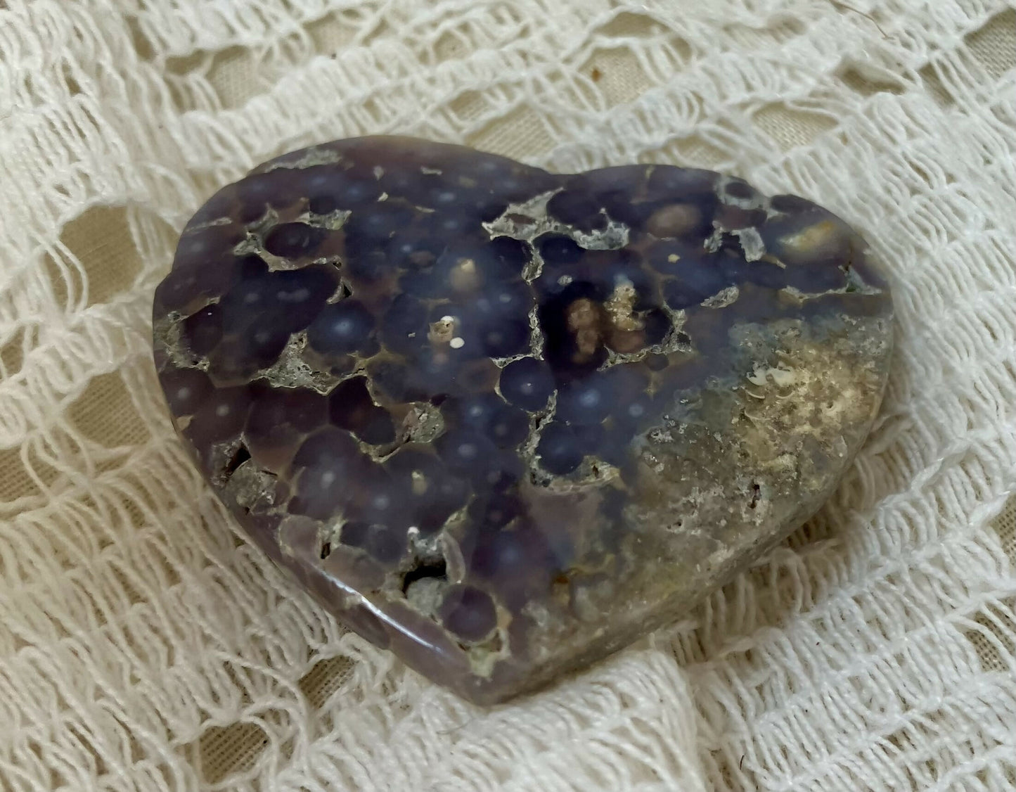#1990 Grape agate Mini heart