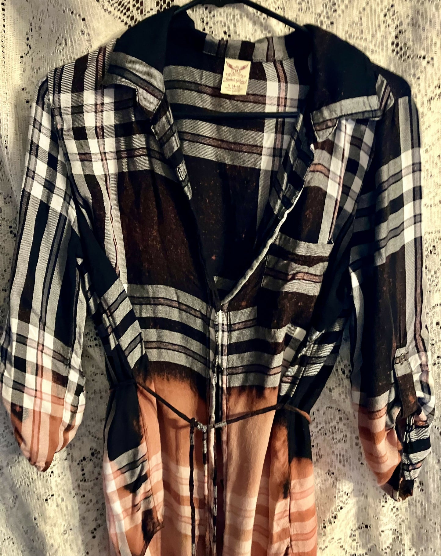 Black Hand bleached shirt Sm #2746