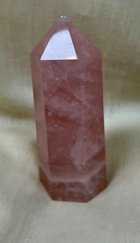 #3056 3" Rose quartz tower 130gr