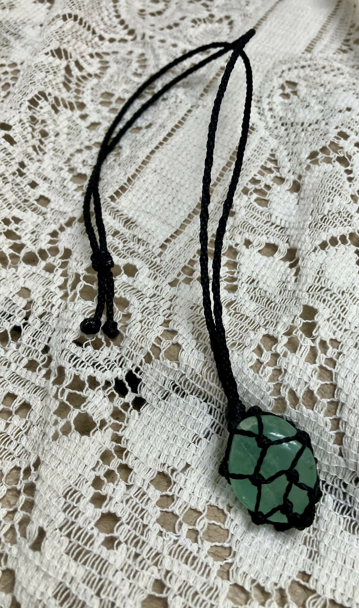 #2565 Green Aventurine stone necklace