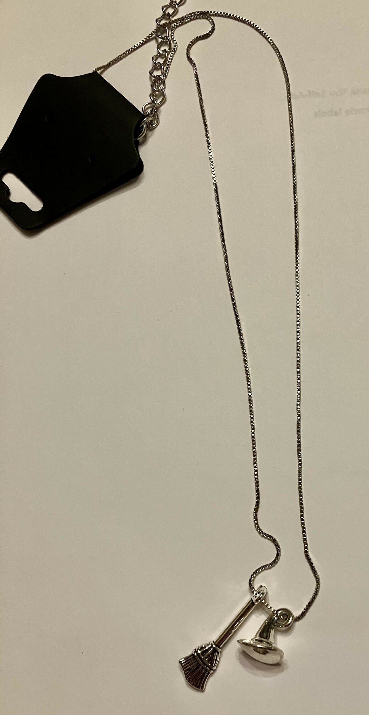 #3342 Witch hat & broom necklace